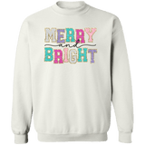 Merry & Bright Crewneck Pullover Sweatshirt - Busy Bee Graphix