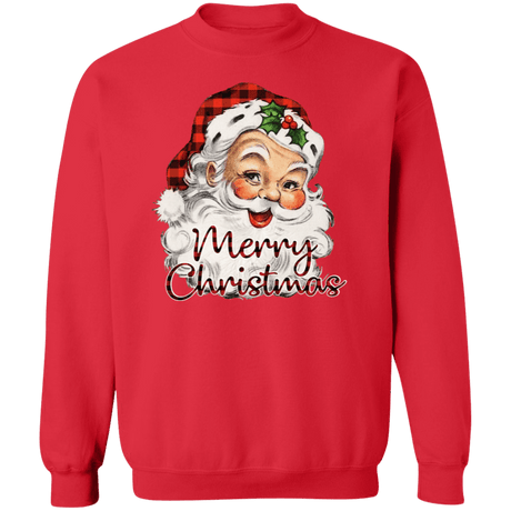 Merry Christmas Santa Crewneck Pullover Sweatshirt - Busy Bee Graphix