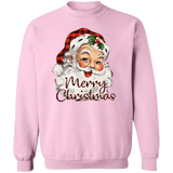 Merry Christmas Santa Crewneck Pullover Sweatshirt - Busy Bee Graphix