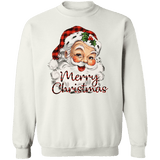 Merry Christmas Santa Crewneck Pullover Sweatshirt - Busy Bee Graphix