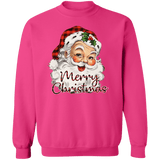 Merry Christmas Santa Crewneck Pullover Sweatshirt - Busy Bee Graphix