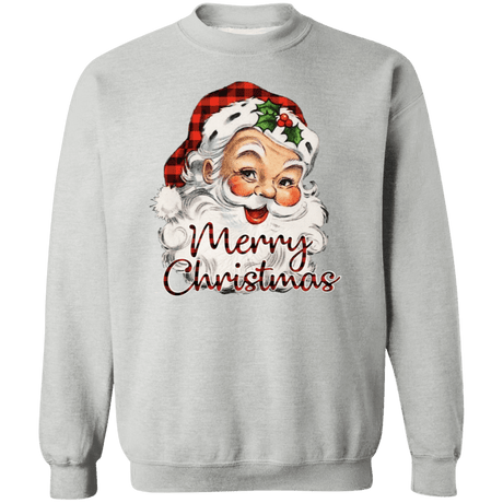 Merry Christmas Santa Crewneck Pullover Sweatshirt - Busy Bee Graphix