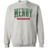 Merry Christmas Sequin Crewneck Pullover Sweatshirt - Busy Bee Graphix