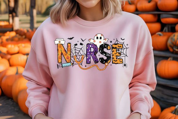 Nurse Halloween Crewneck - Busy Bee Graphix