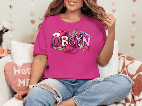 OBGYN Valentine's Day Bella Canvas Tee - Busy Bee Graphix