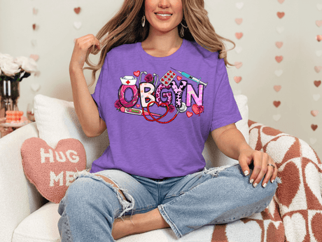 OBGYN Valentine's Day Bella Canvas Tee - Busy Bee Graphix