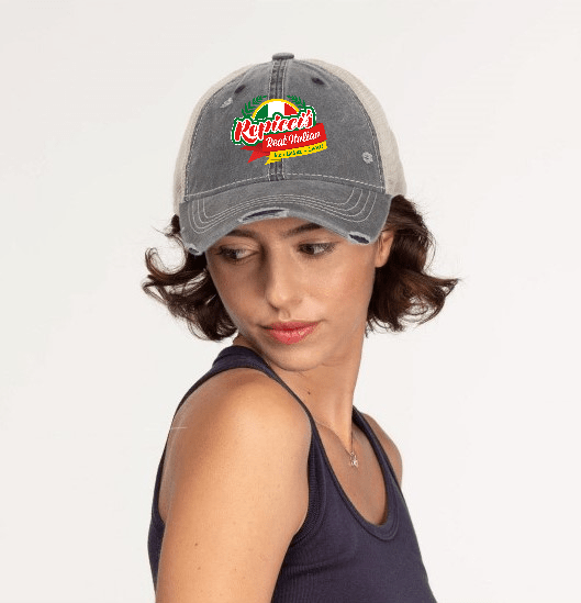 Repicci's CC Vintage Distressed Baseball Cap with Mesh Back - Busy Bee Graphix
