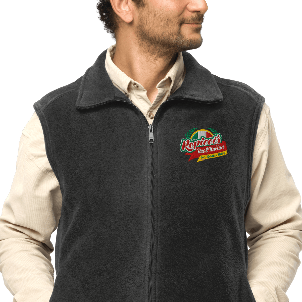 Repicci's Men’s Columbia fleece vest - Busy Bee Graphix