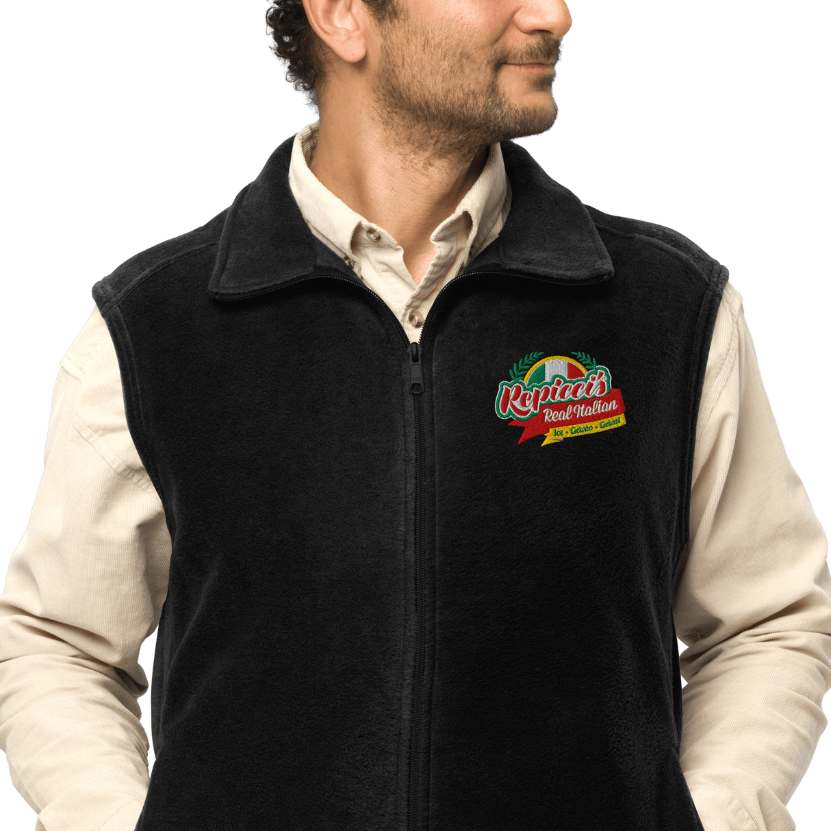 Repicci's Men’s Columbia fleece vest - Busy Bee Graphix