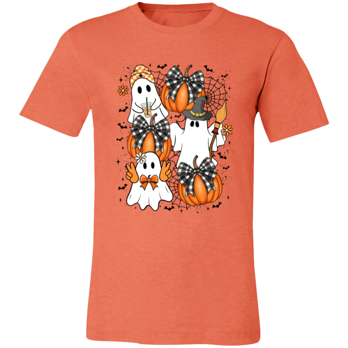 Retro Coquette Ghost Halloween Tee - Busy Bee Graphix