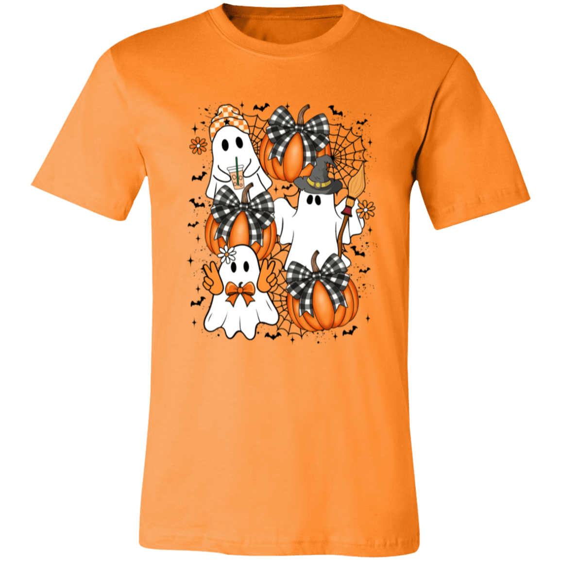 Retro Coquette Ghost Halloween Tee - Busy Bee Graphix