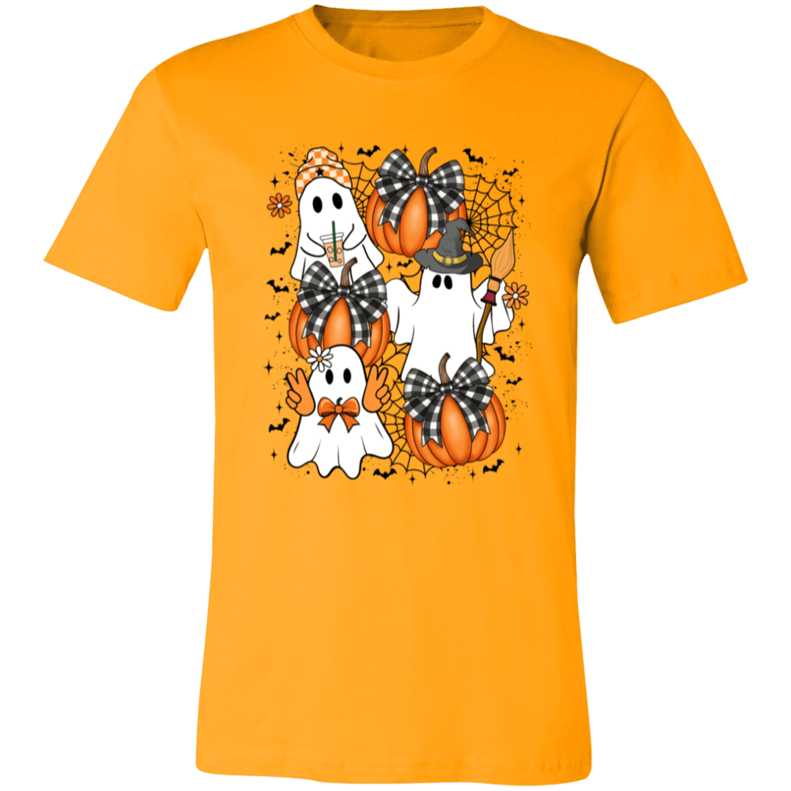 Retro Coquette Ghost Halloween Tee - Busy Bee Graphix