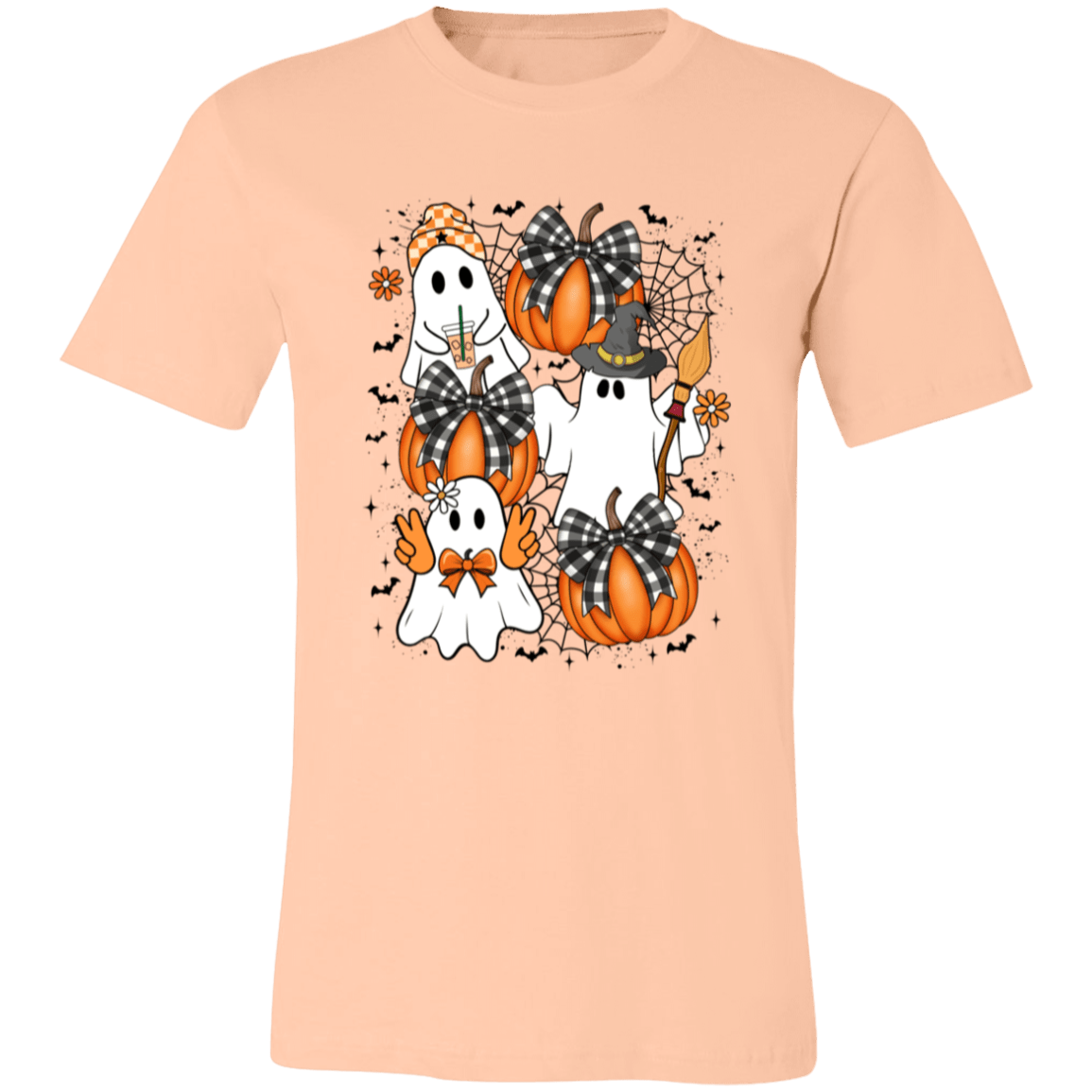 Retro Coquette Ghost Halloween Tee - Busy Bee Graphix