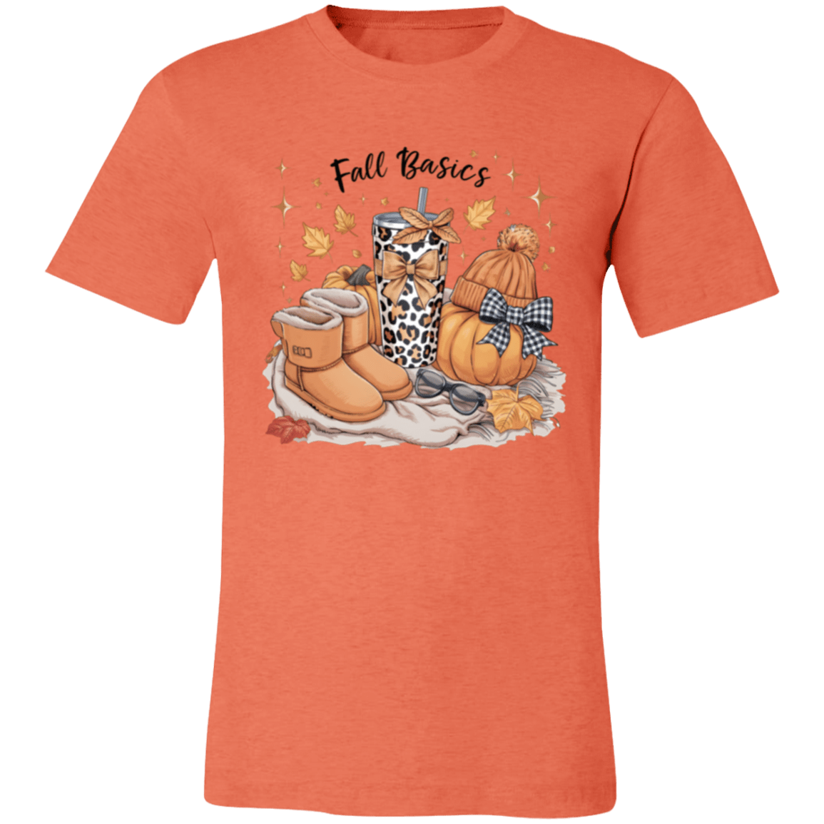 Retro Fall Basics Coquett Pumpkin Bow Tee - Busy Bee Graphix