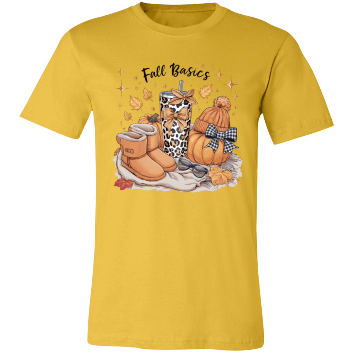 Retro Fall Basics Coquett Pumpkin Bow Tee - Busy Bee Graphix