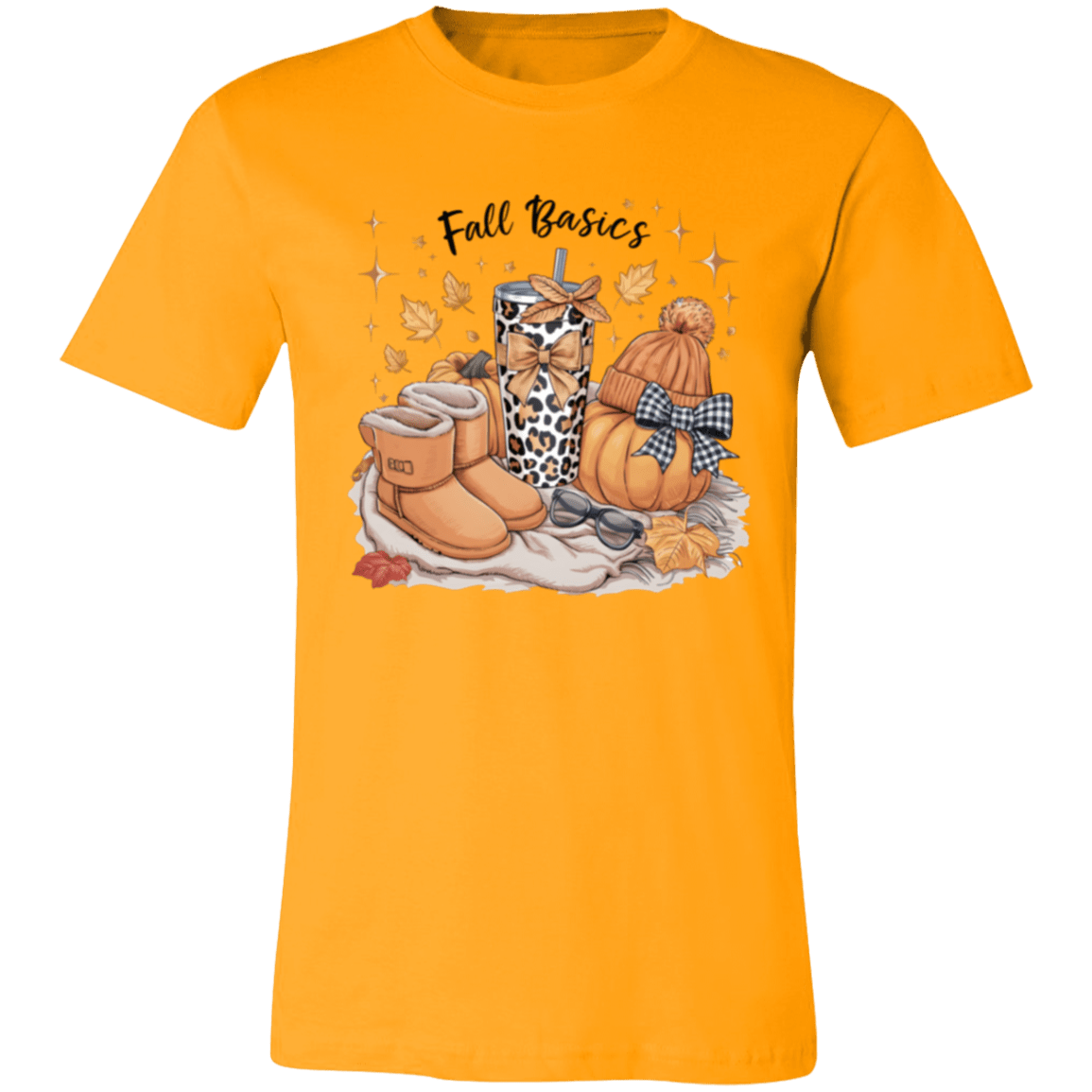 Retro Fall Basics Coquett Pumpkin Bow Tee - Busy Bee Graphix