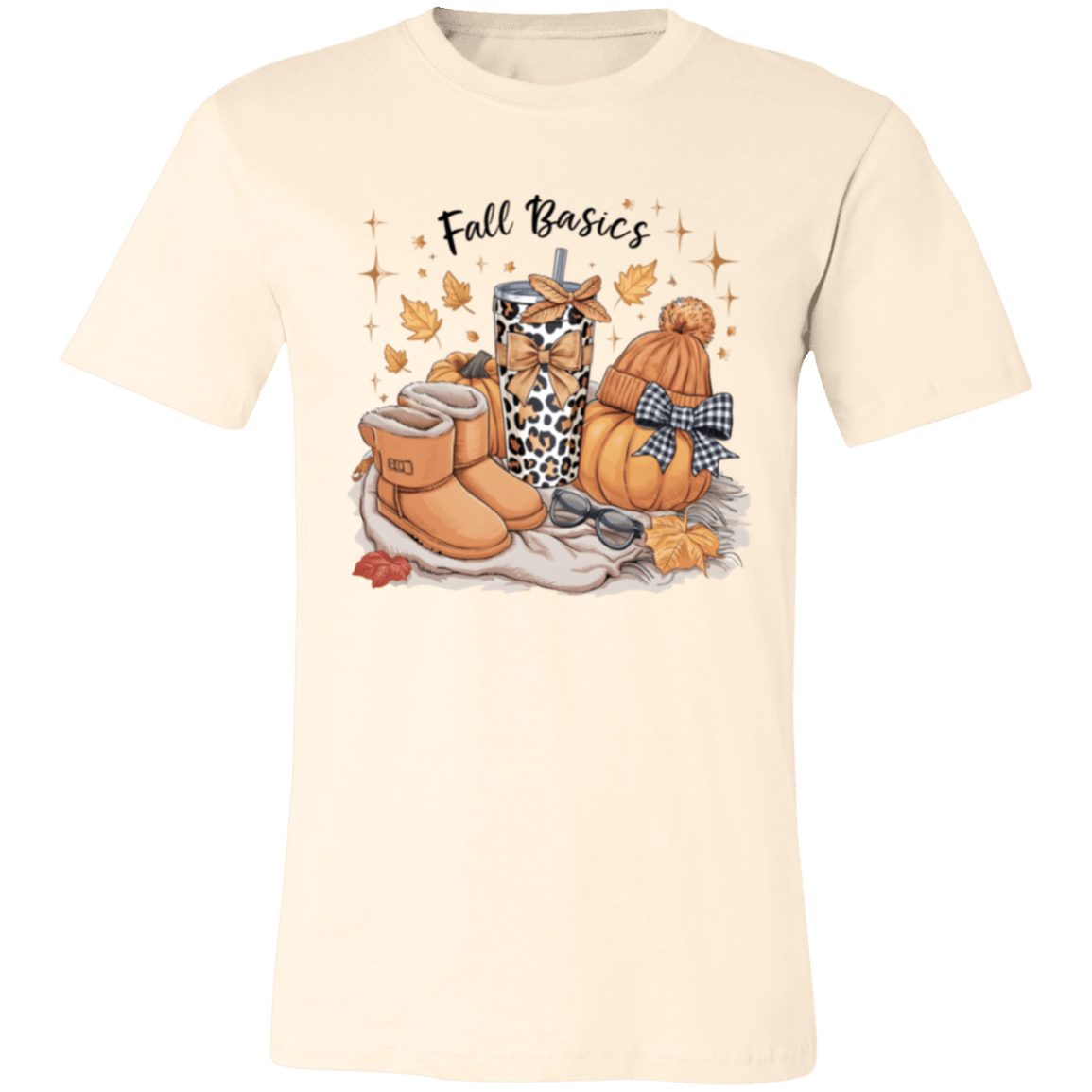 Retro Fall Basics Coquett Pumpkin Bow Tee - Busy Bee Graphix