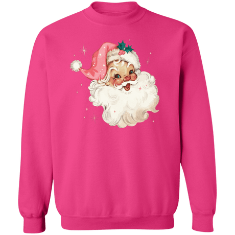 Santa Crewneck Pullover Sweatshirt - Busy Bee Graphix