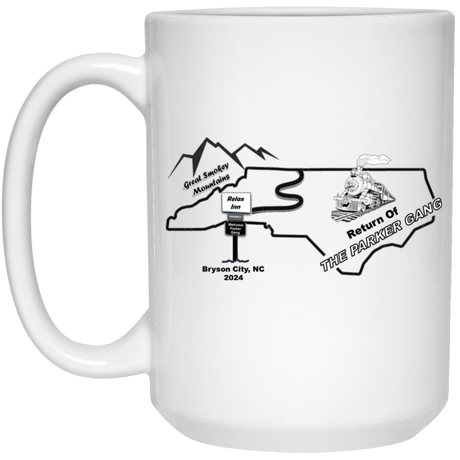 The Parker Gang 15oz White Mug - Busy Bee Graphix