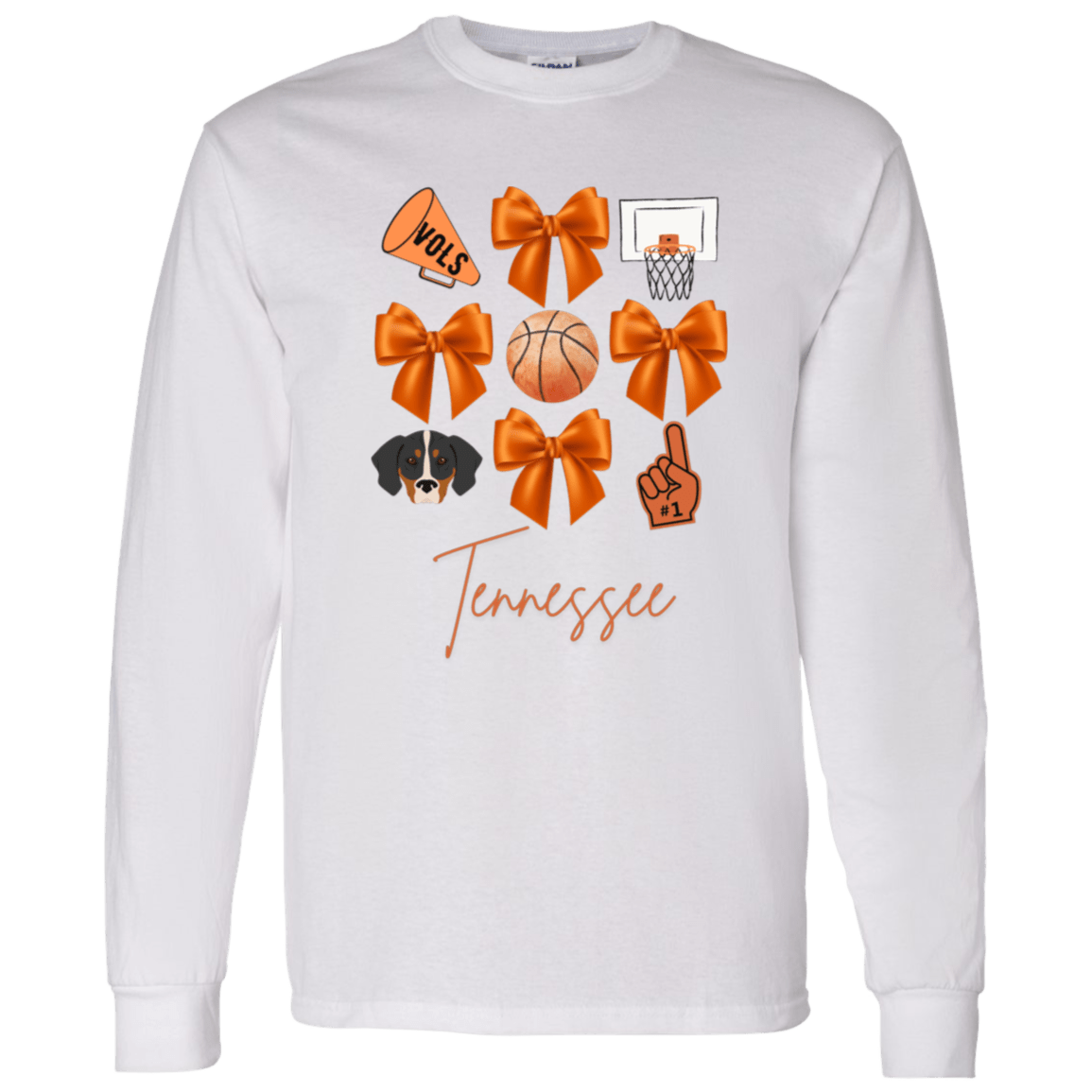 TN Vols Basketball L/S Tee - Busy Bee Graphix