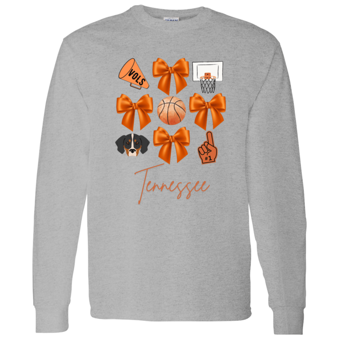 TN Vols Basketball L/S Tee - Busy Bee Graphix