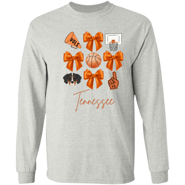 TN Vols Basketball L/S Tee - Busy Bee Graphix