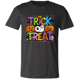 Trick or Treat Halloween Ghost Pumpkin Bella Canvas Tee - Busy Bee Graphix