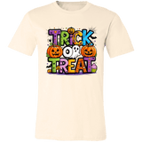 Trick or Treat Halloween Ghost Pumpkin Bella Canvas Tee - Busy Bee Graphix