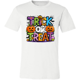 Trick or Treat Halloween Ghost Pumpkin Bella Canvas Tee - Busy Bee Graphix