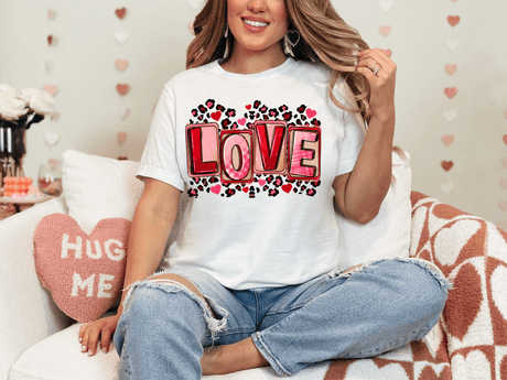 Valentine's Day Love Bella Canvas Tee - Busy Bee Graphix