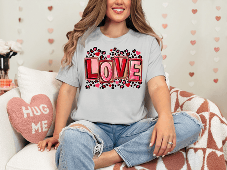 Valentine's Day Love Bella Canvas Tee - Busy Bee Graphix