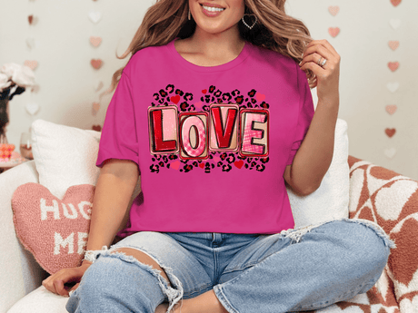 Valentine's Day Love Bella Canvas Tee - Busy Bee Graphix