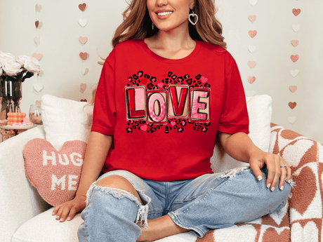 Valentine's Day Love Bella Canvas Tee - Busy Bee Graphix