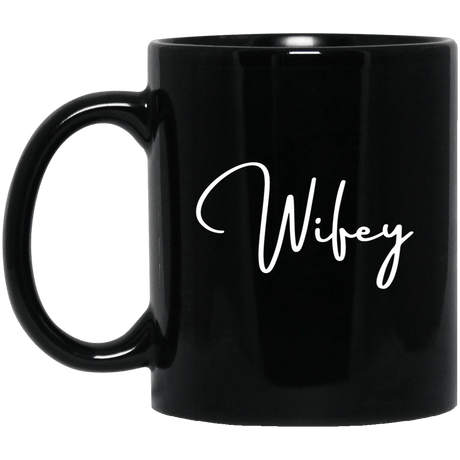 Wifey 11oz Black Mug - Busy Bee Graphix