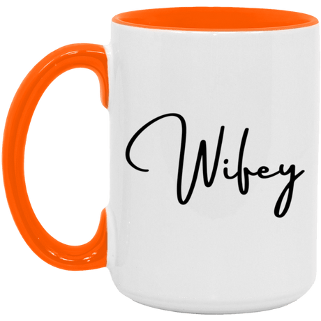 Wifey 15oz Accent Mug - Busy Bee Graphix