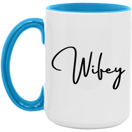 Wifey 15oz Accent Mug - Busy Bee Graphix