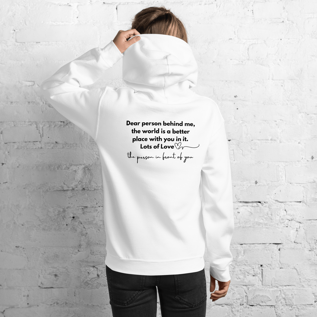 You Are Enough Hoodie (Black Print) - Busy Bee Graphix