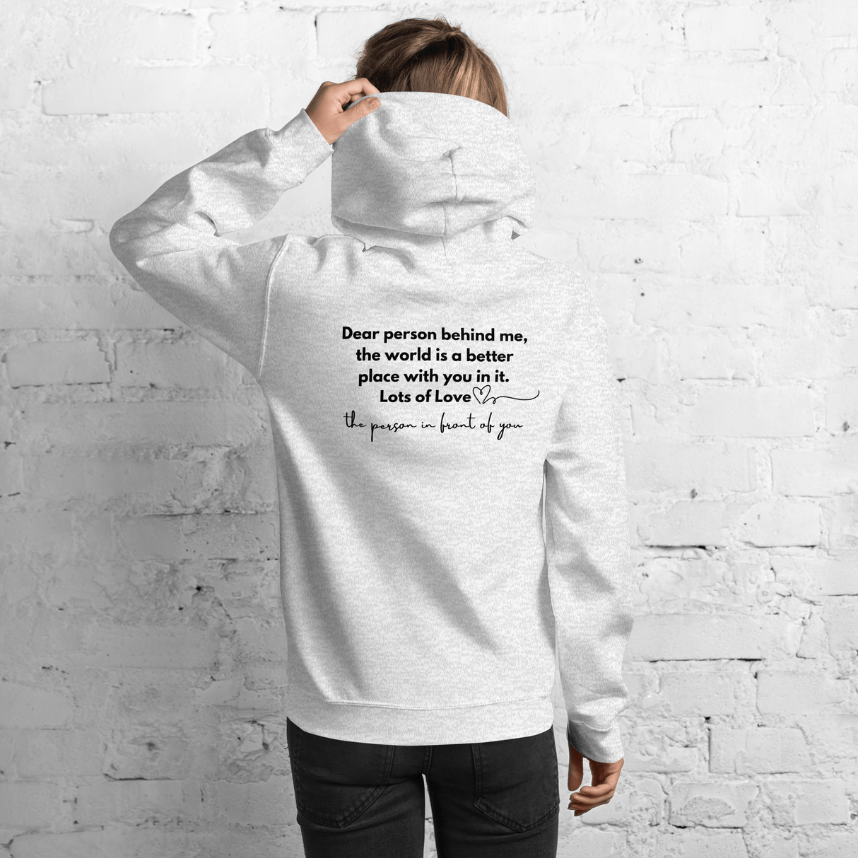 You Are Enough Hoodie (Black Print) - Busy Bee Graphix