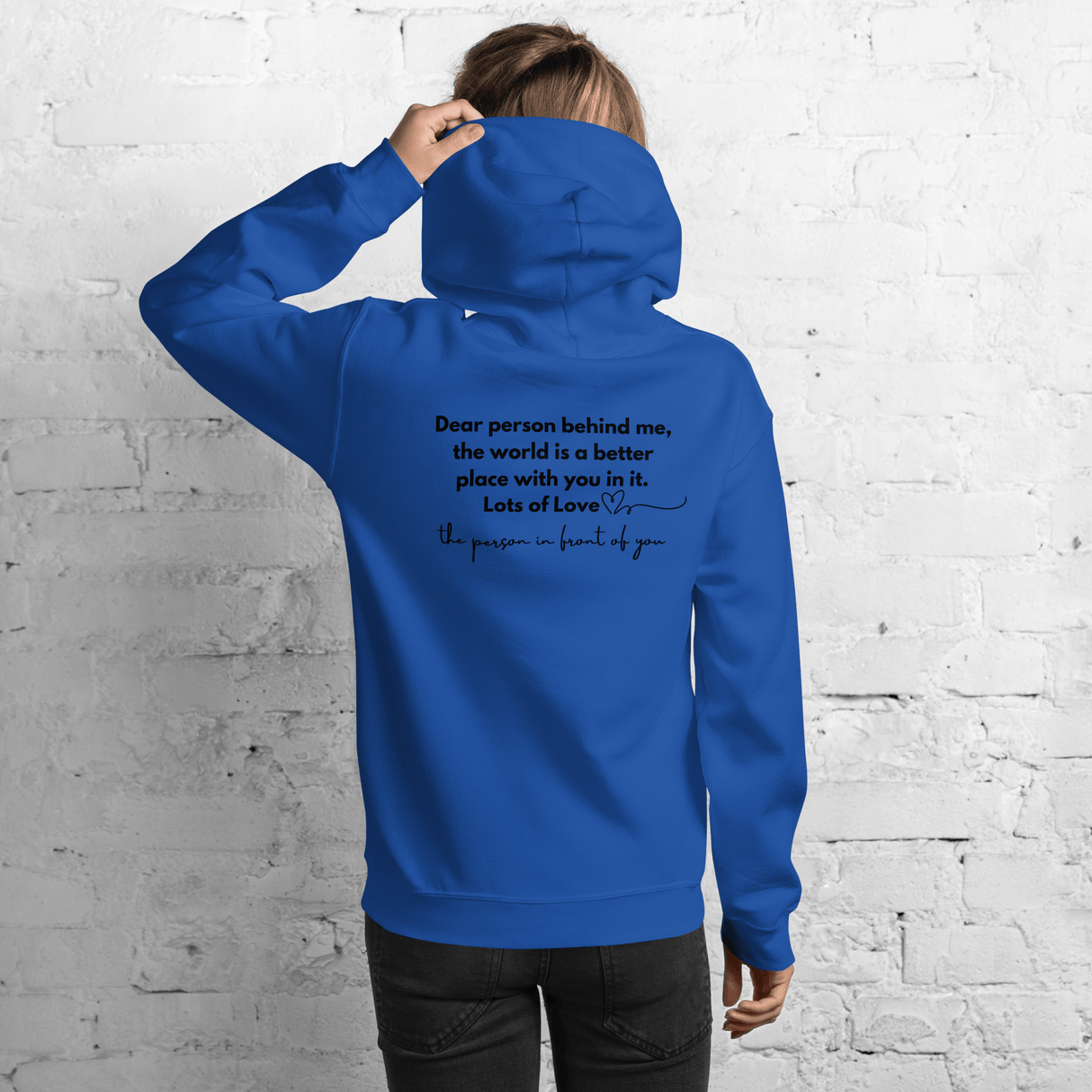 You Are Enough Hoodie (Black Print) - Busy Bee Graphix