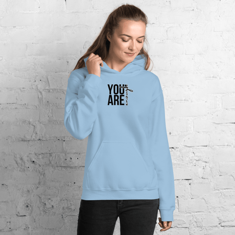 You Are Enough Hoodie (Black Print - Design 2) - Busy Bee Graphix