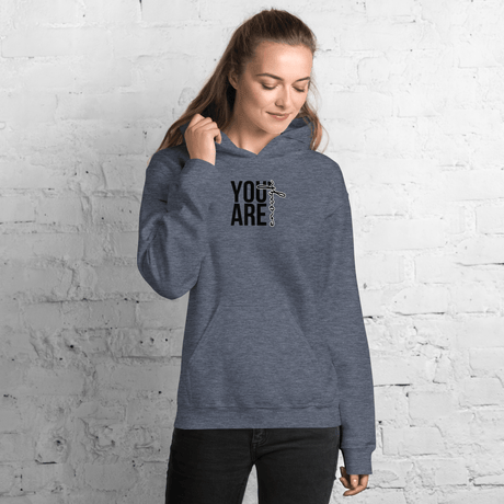 You Are Enough Hoodie (Black Print - Design 2) - Busy Bee Graphix