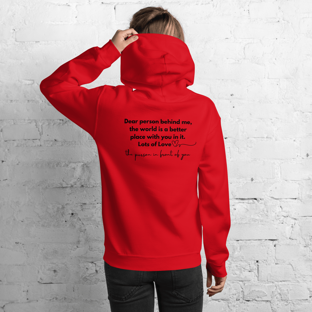 You Are Enough Hoodie (Black Print - Design 2) - Busy Bee Graphix