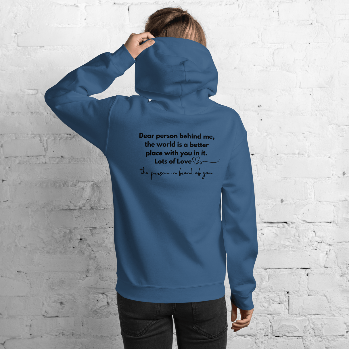 You Are Enough Hoodie (Black Print - Design 2) - Busy Bee Graphix