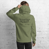 You Are Enough Hoodie (Black Print - Design 2) - Busy Bee Graphix