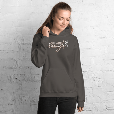 You Are Enough Hoodie (Light Print) - Busy Bee Graphix