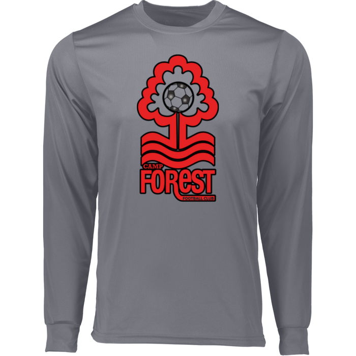 Adult Long Sleeve Moisture-Wicking Tee with CFFC Logo & Black Outline