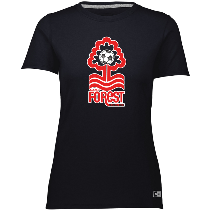 Ladies’ Essential Dri-Power Tee with CFFC Logo & White Outline