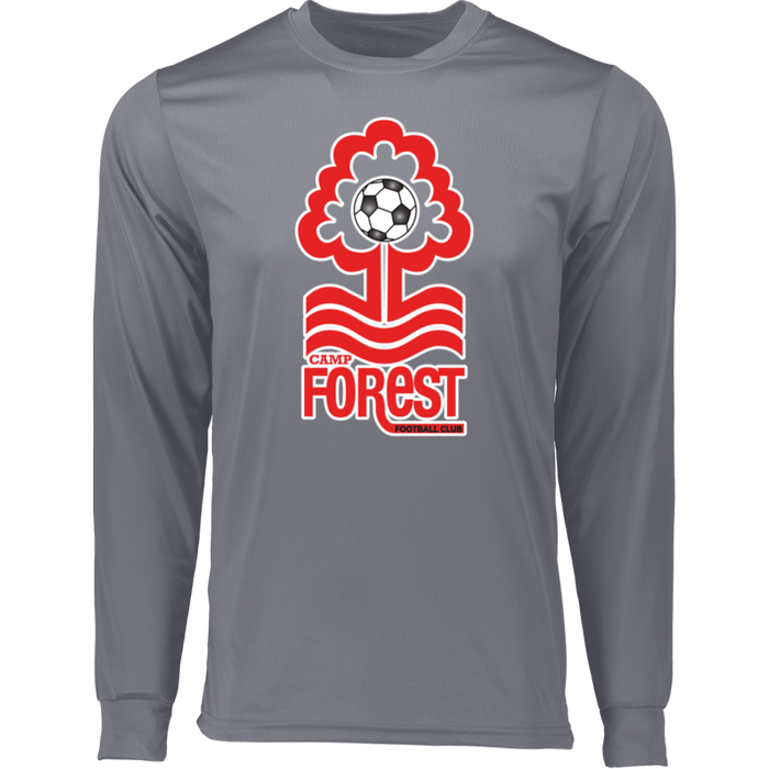 Adult Long Sleeve Moisture-Wicking Tee with CFFC Logo & White Outline