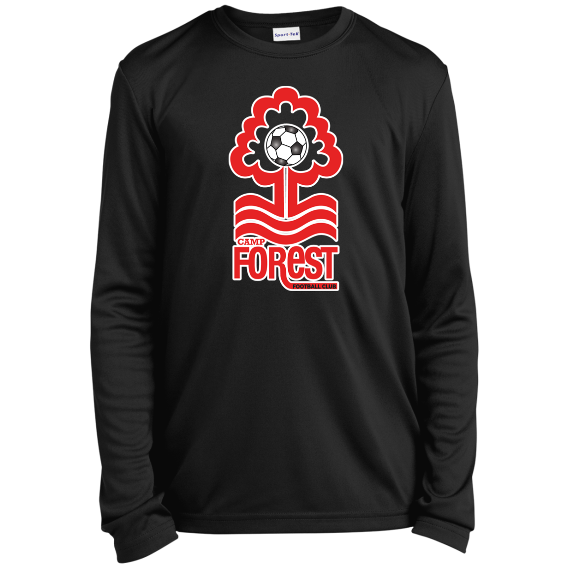 Youth Long Sleeve Performance Tee with CFFC Logo & White Logo
